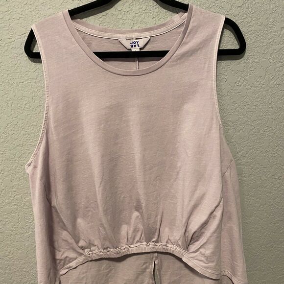 JoyLab Lilac High-Low Tank Top with Front Cinched Hem Size Large - Picture 3 of 8